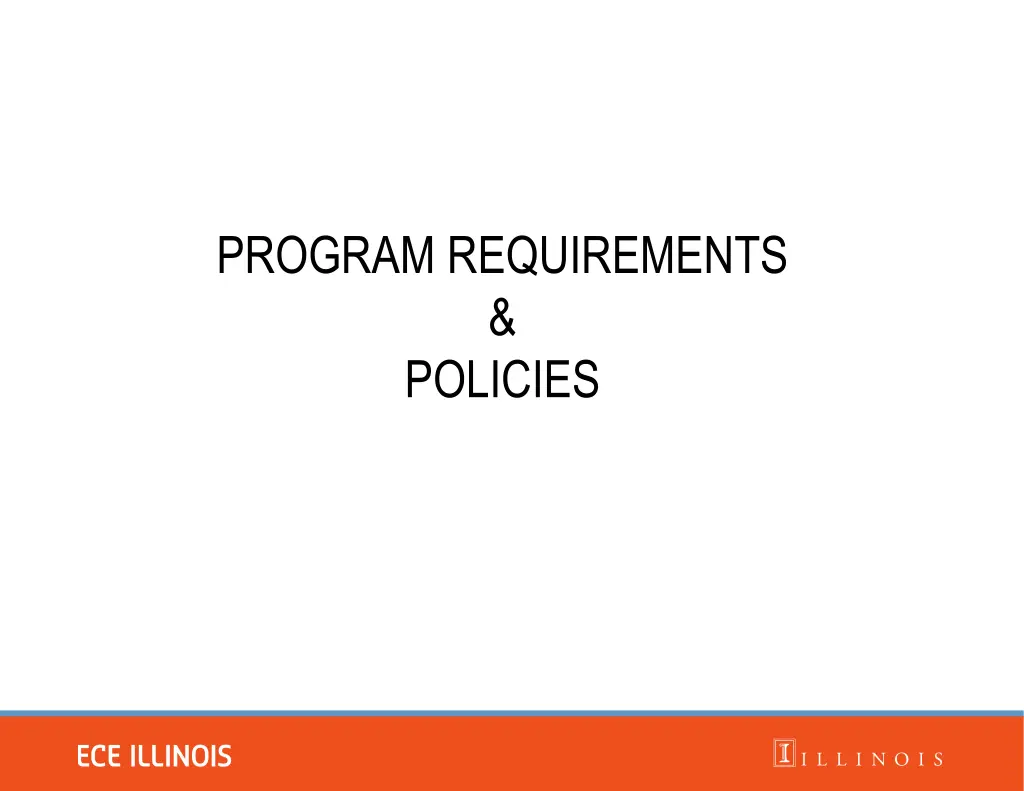 program requirements policies