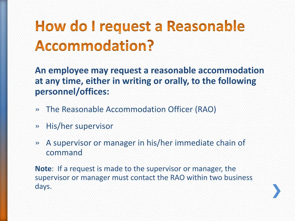 how do i request a reasonable accommodation