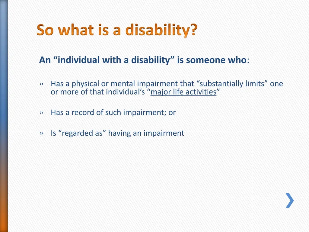 so what is a disability