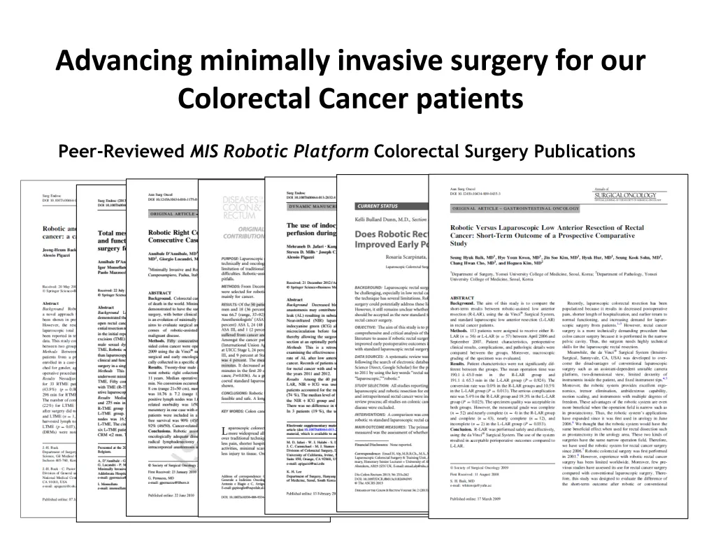advancing minimally invasive surgery