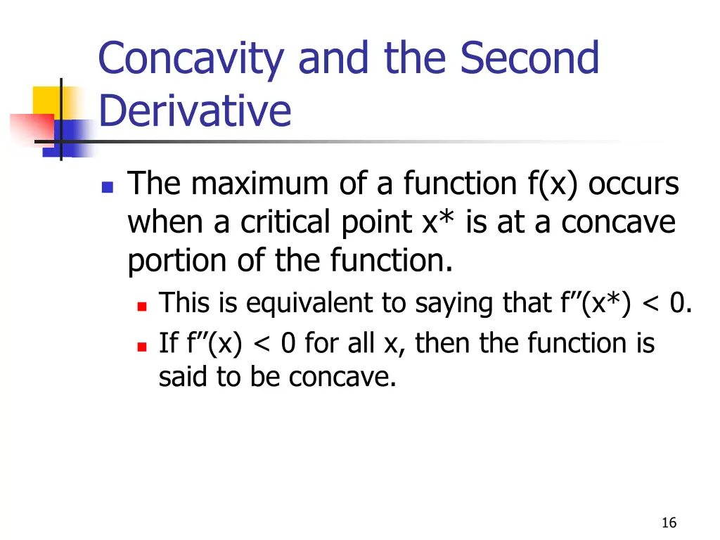 concavity and the second derivative