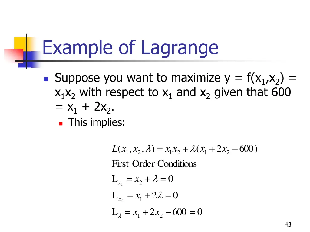 example of lagrange