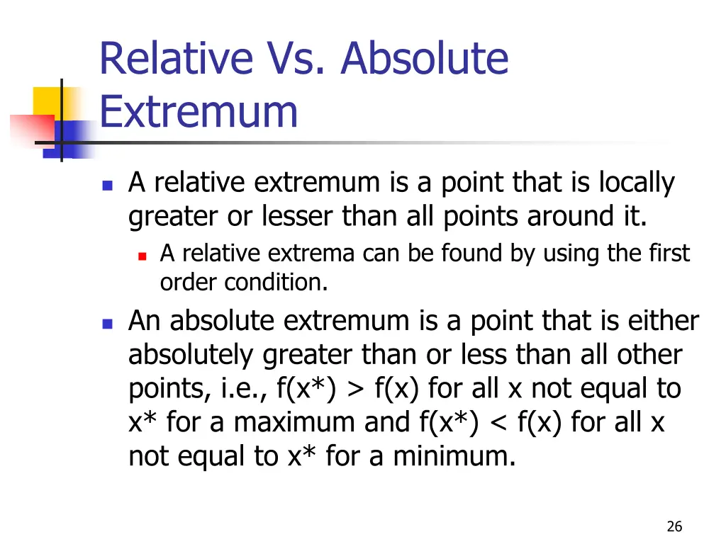 relative vs absolute extremum
