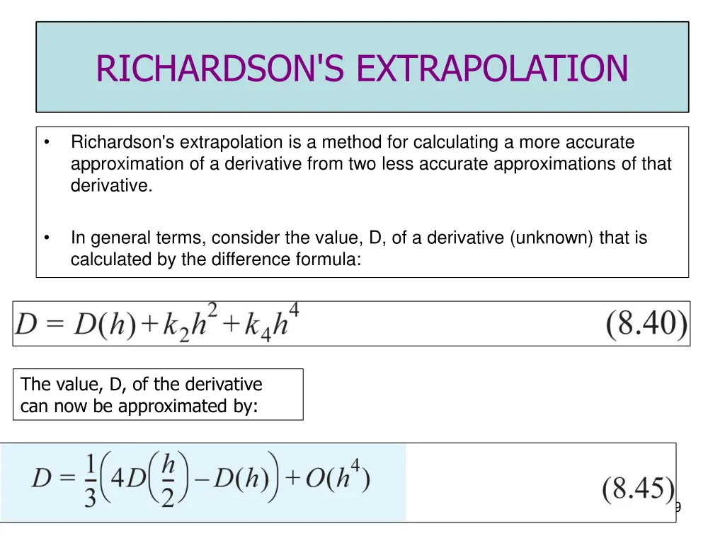 richardson s extrapolation
