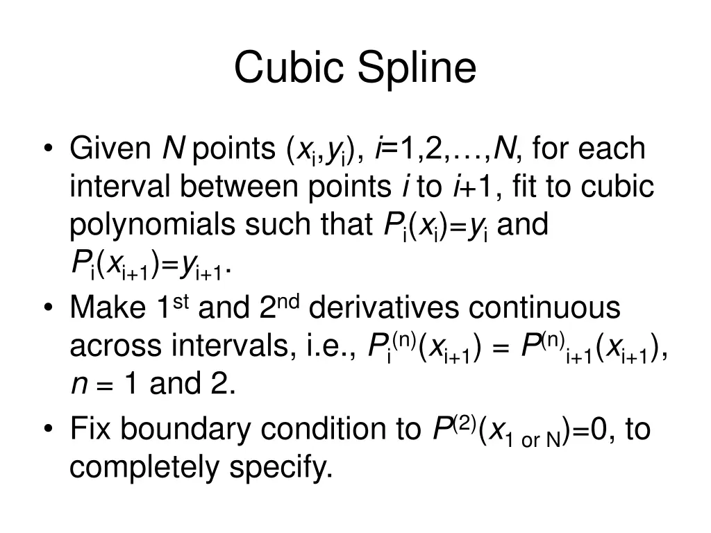 cubic spline