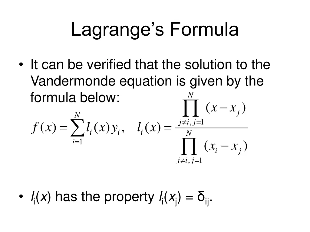 lagrange s formula