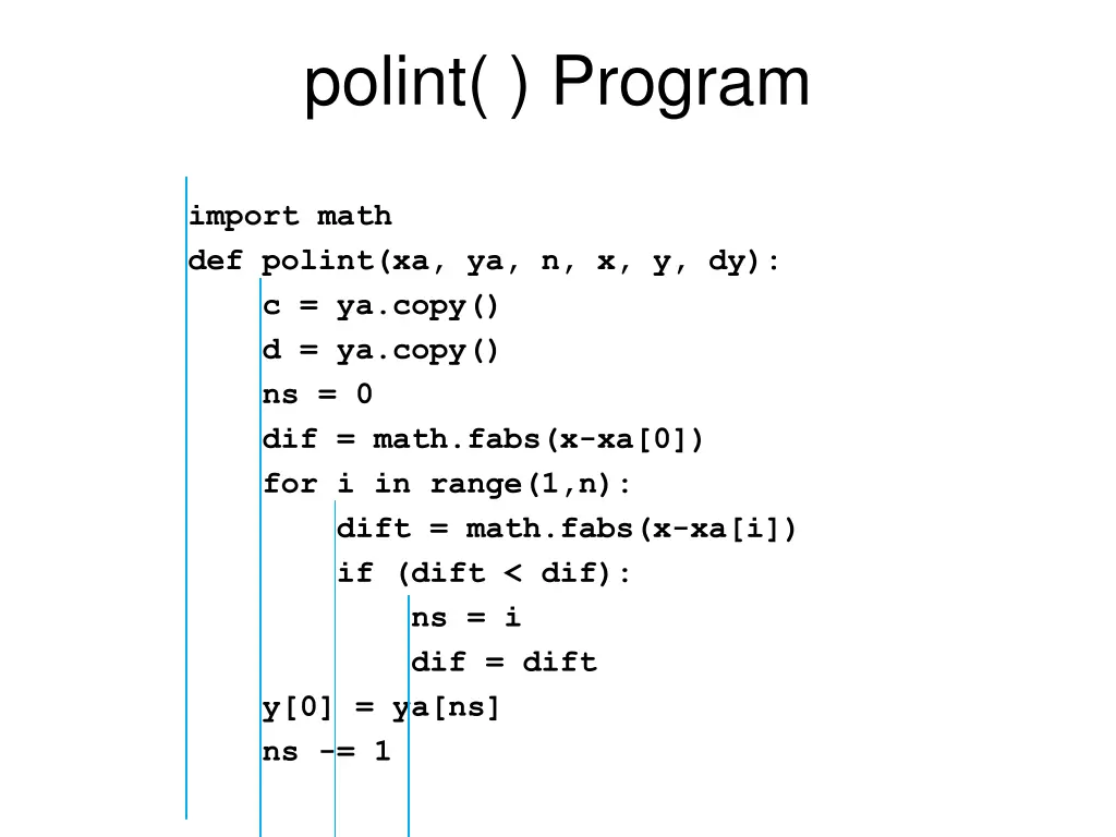 polint program