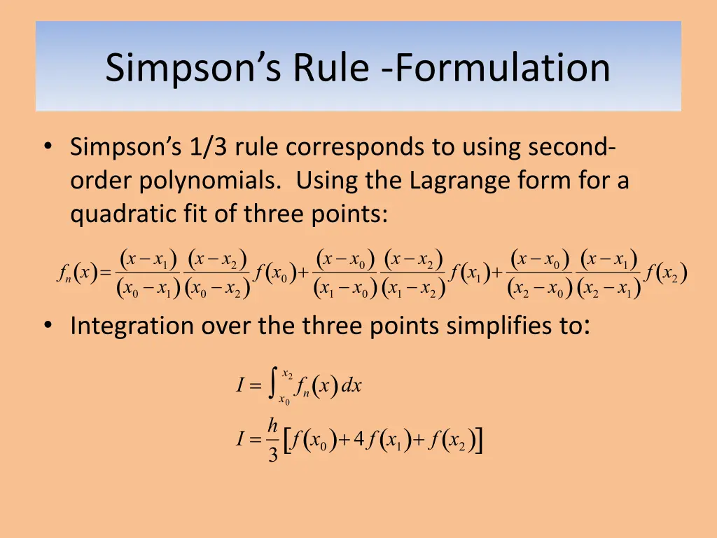 simpson s rule formulation