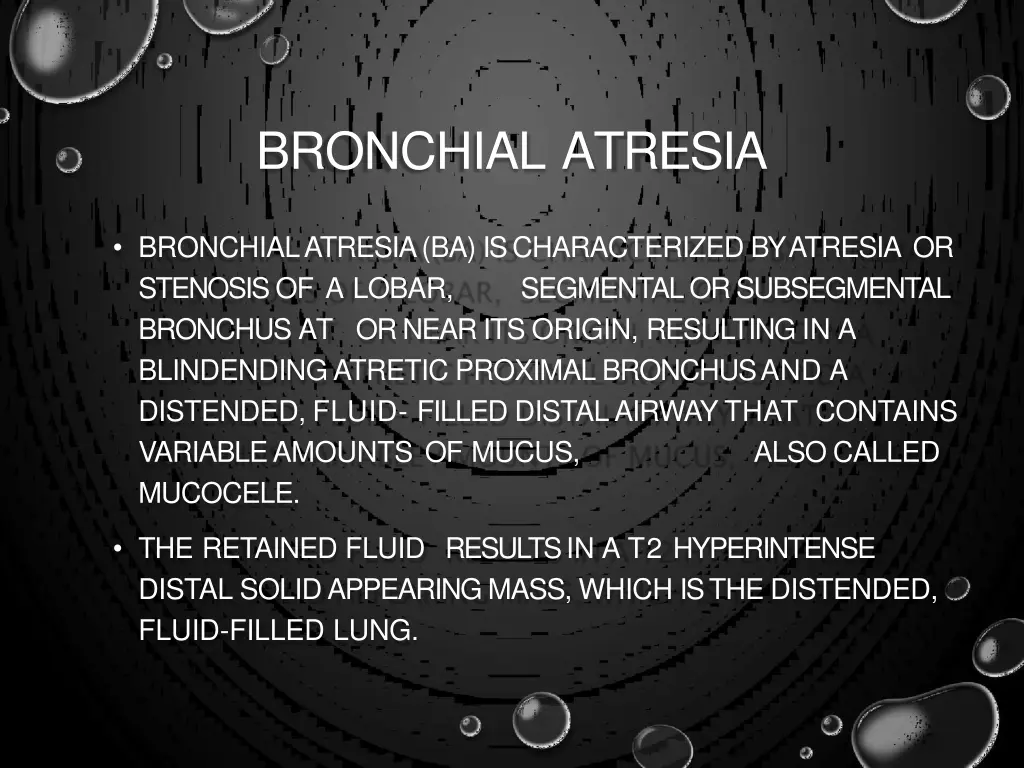 bronchial atresia
