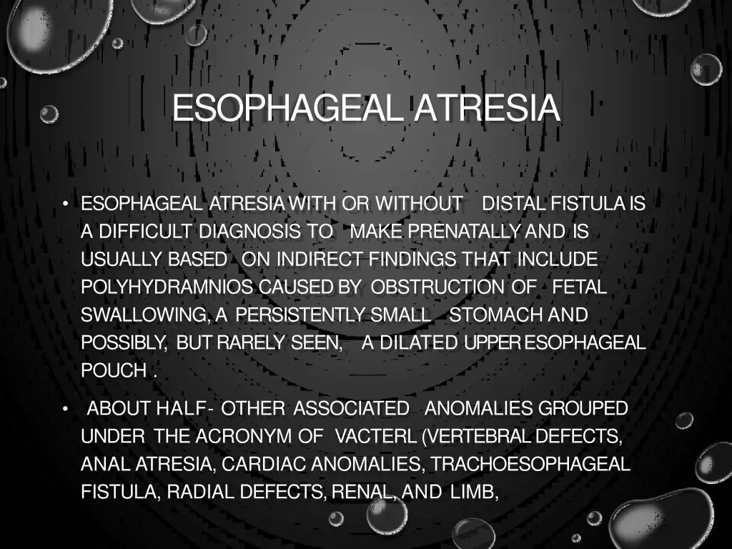 esophageal atresia