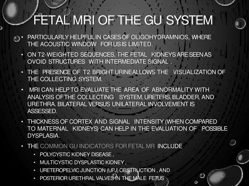 fetal mri of the gu system
