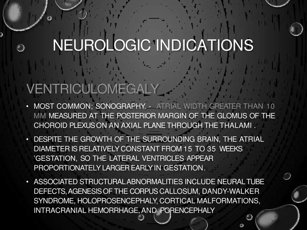 neurologic indications