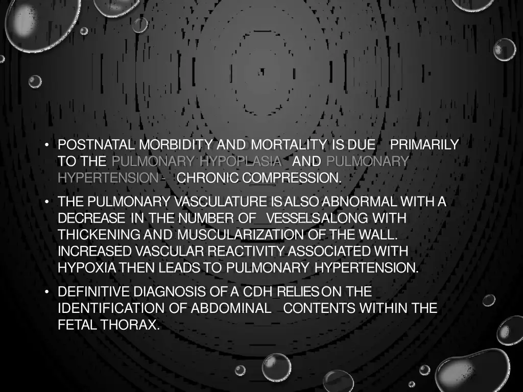 postnatal morbidity and mortality