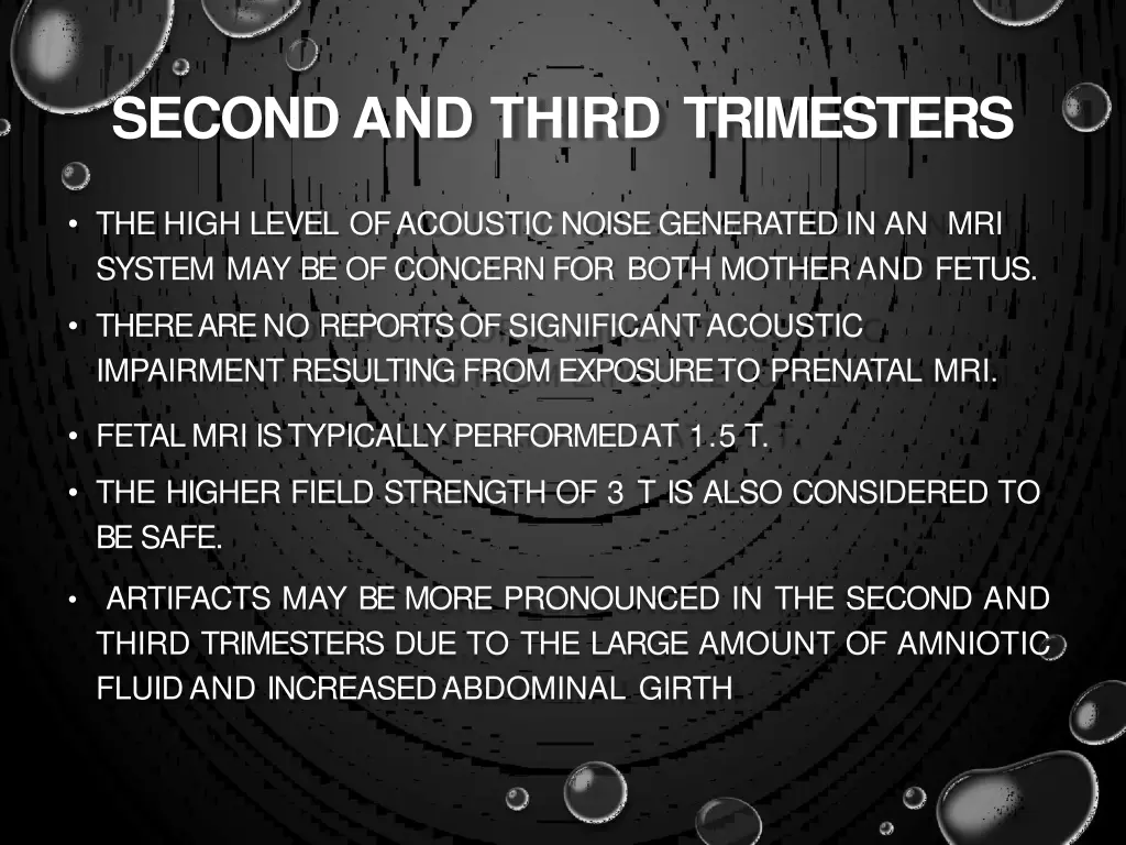 second and third trimesters