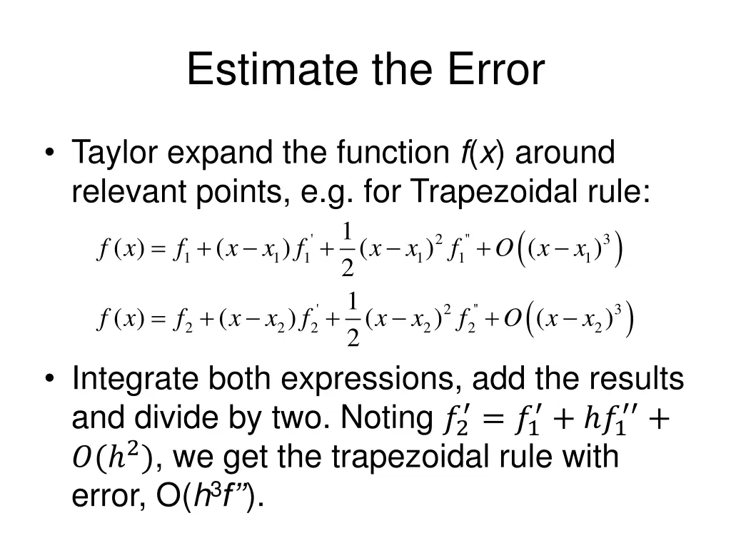 estimate the error