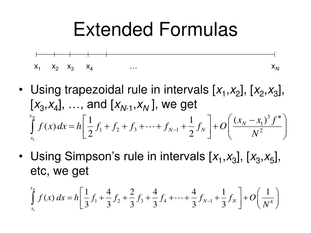 extended formulas
