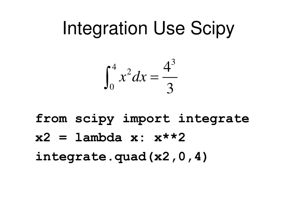 integration use scipy