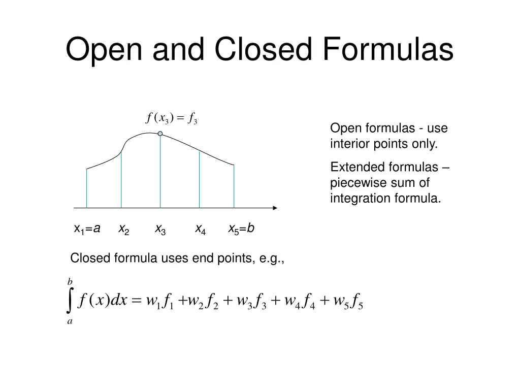 open and closed formulas