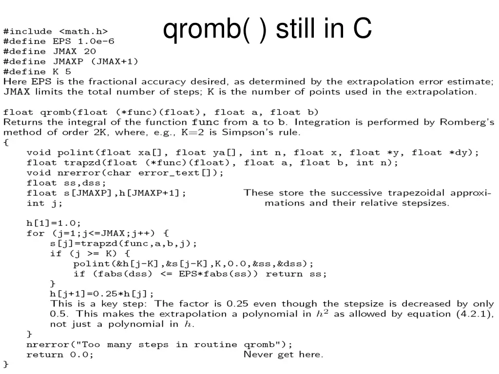 qromb still in c