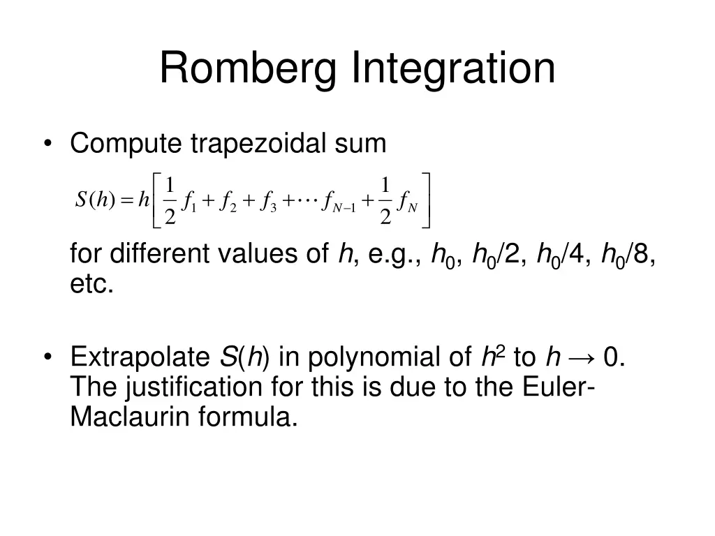 romberg integration