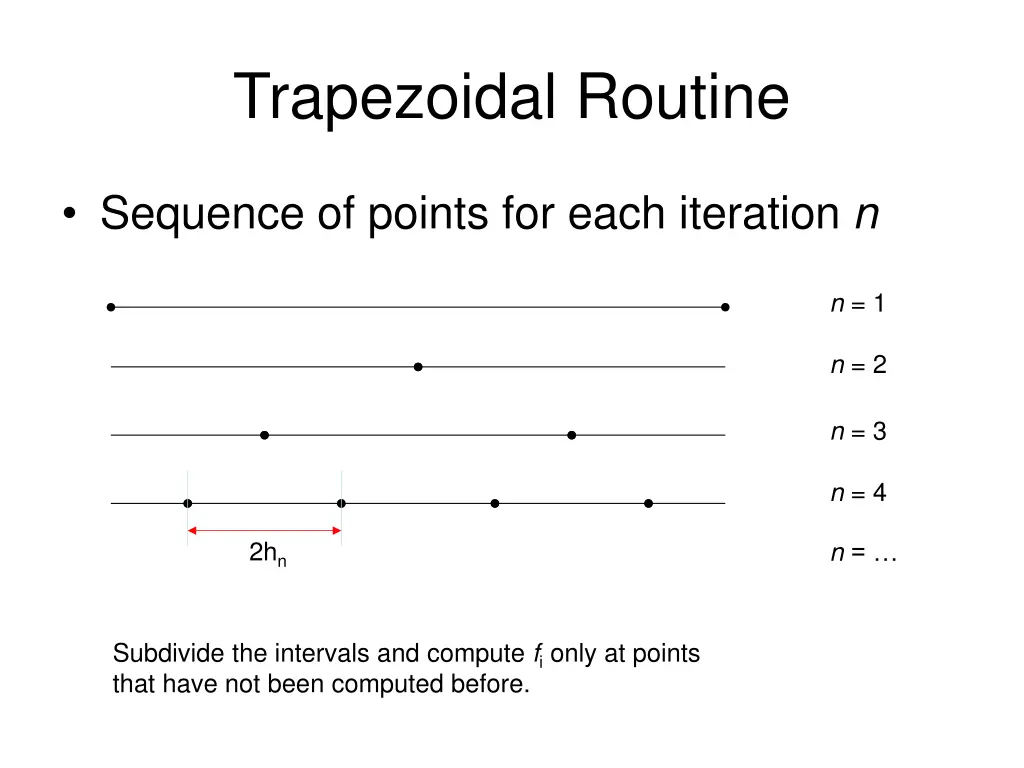 trapezoidal routine