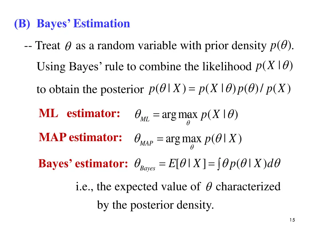 b bayes estimation