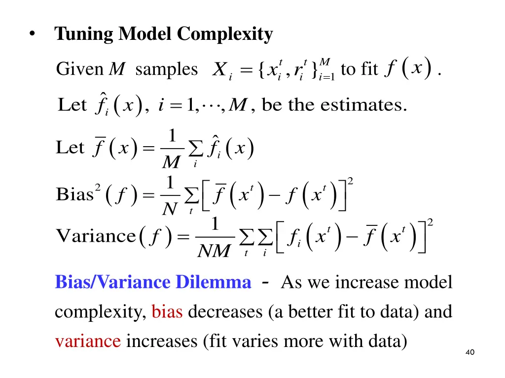 tuning model complexity