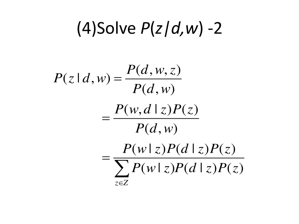 4 solve p z d w 2