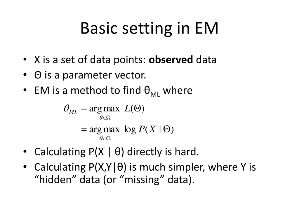 basic setting in em