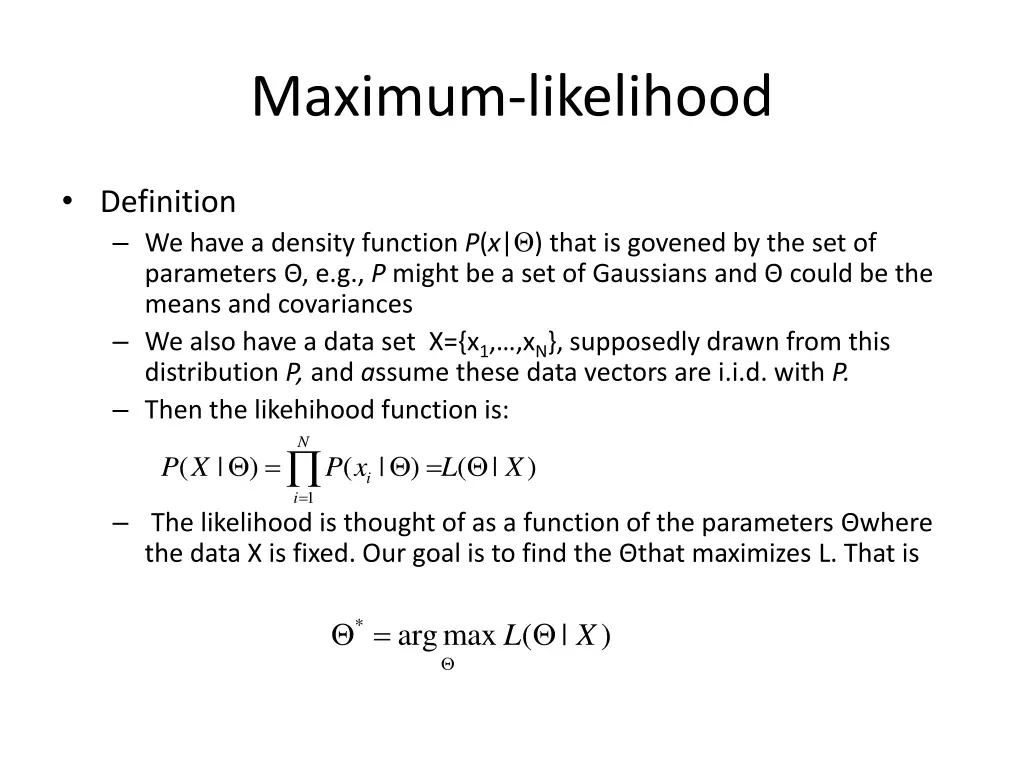 maximum likelihood