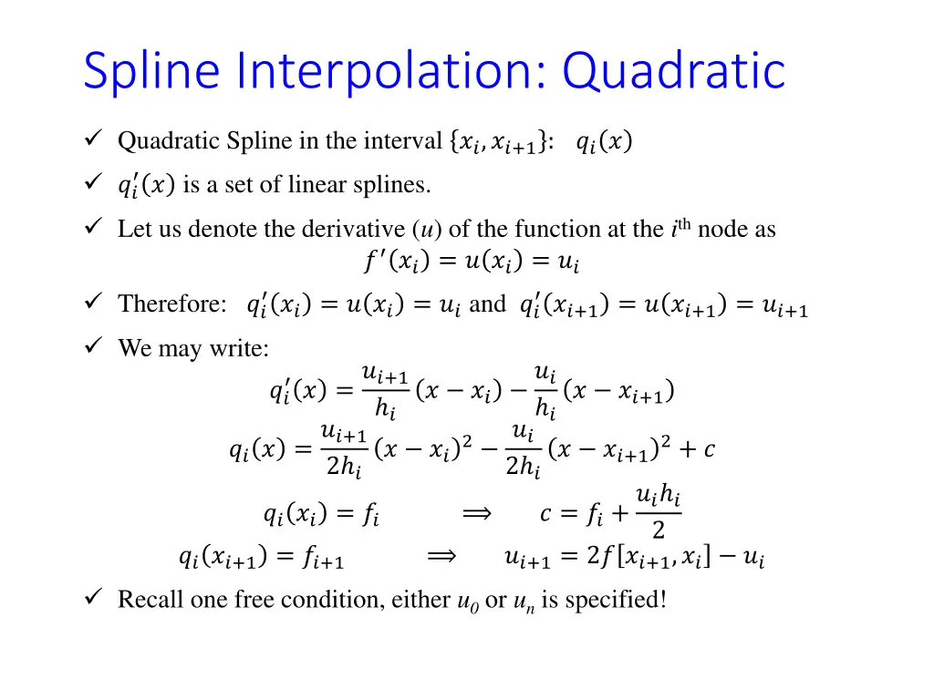 spline interpolation quadratic 1