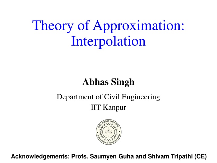 theory of approximation interpolation