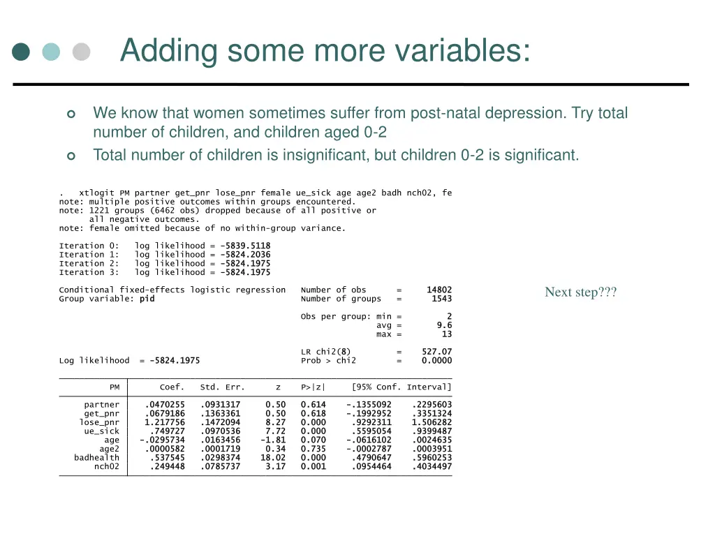 adding some more variables
