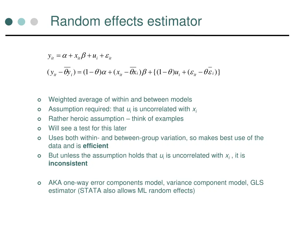 random effects estimator