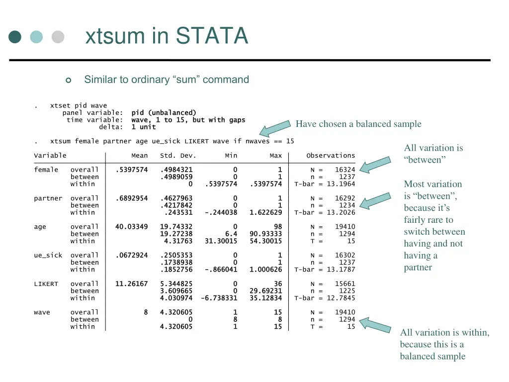 xtsum in stata 1