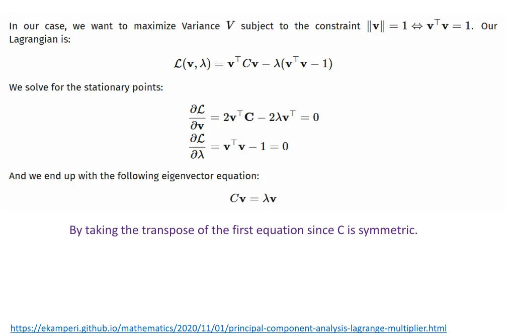 by taking the transpose of the first equation