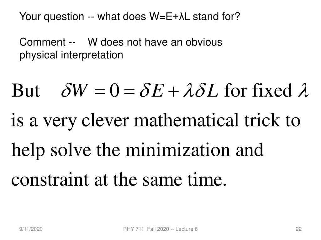 your question what does w e l stand for