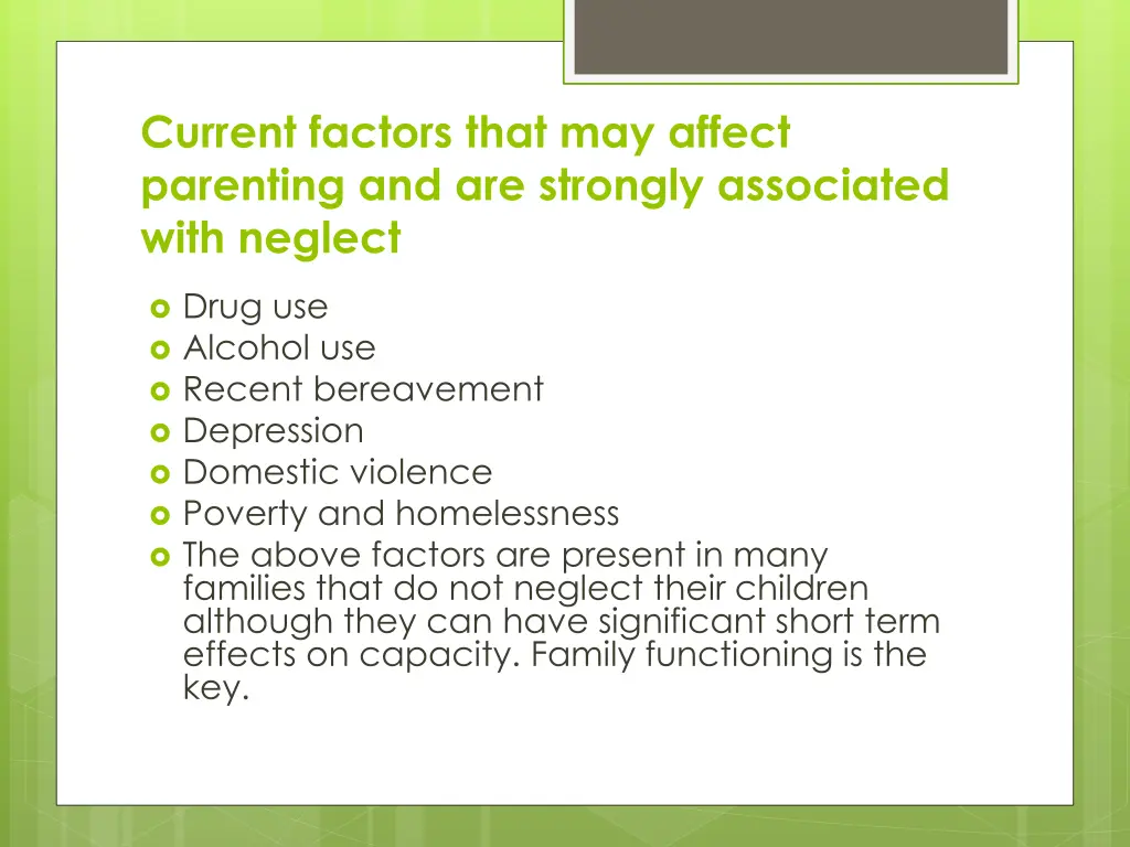 current factors that may affect parenting