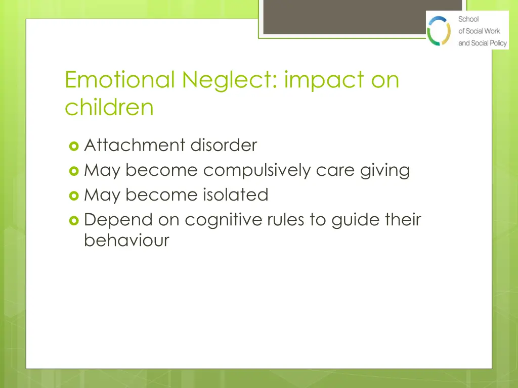 emotional neglect impact on children