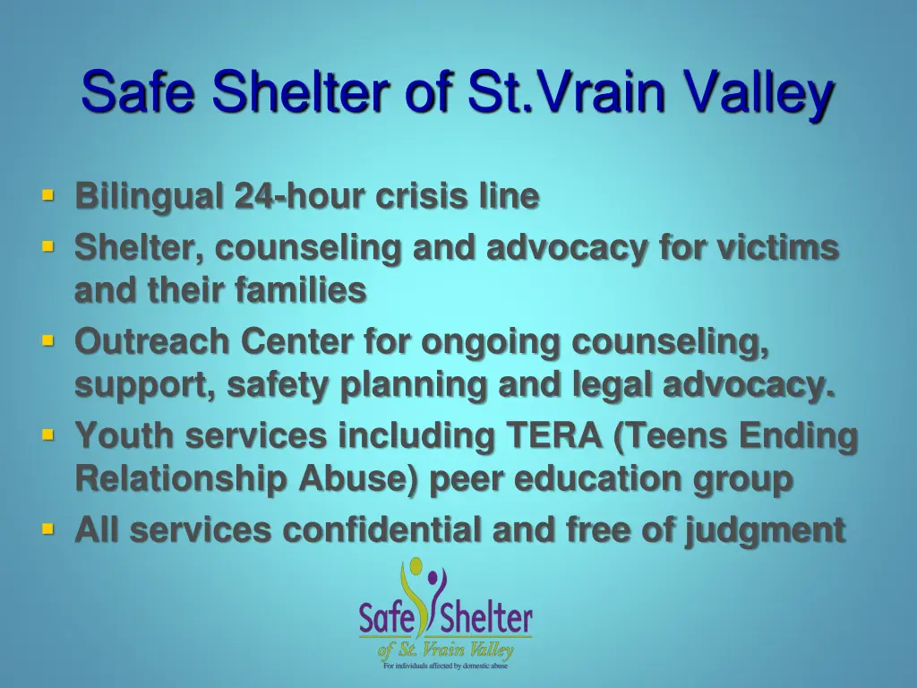 safe shelter of st vrain valley