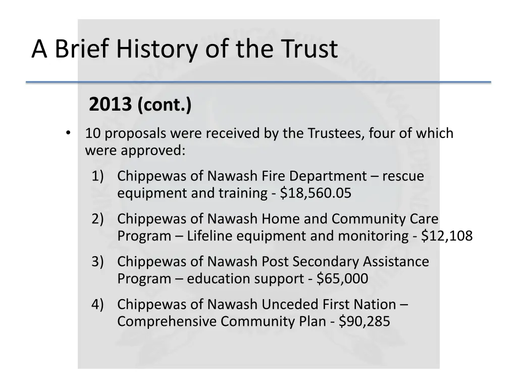 a brief history of the trust 2