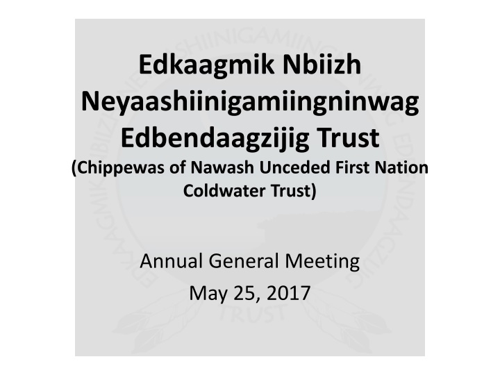 edkaagmik nbiizh neyaashiinigamiingninwag