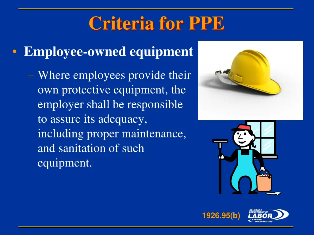 criteria for ppe 1