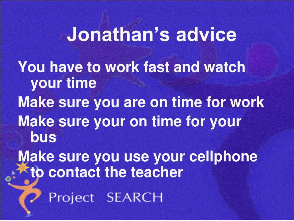jonathan s advice