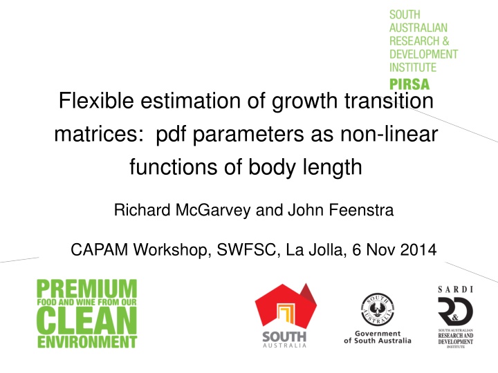 flexible estimation of growth transition matrices