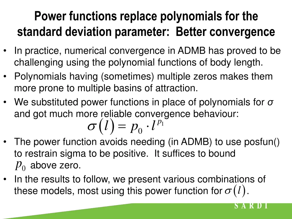 power functions replace polynomials