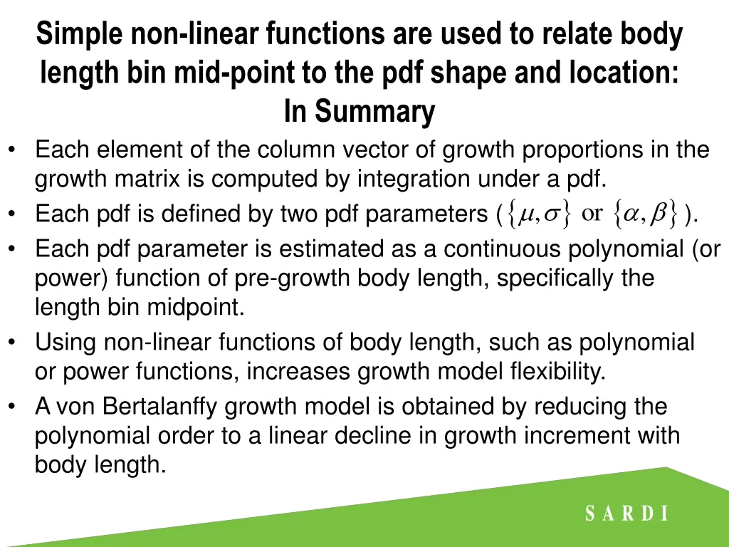 simple non linear functions are used to relate