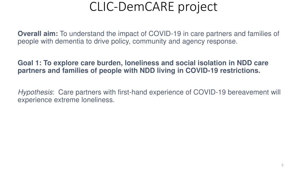 clic demcare project
