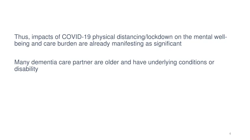 thus impacts of covid 19 physical distancing