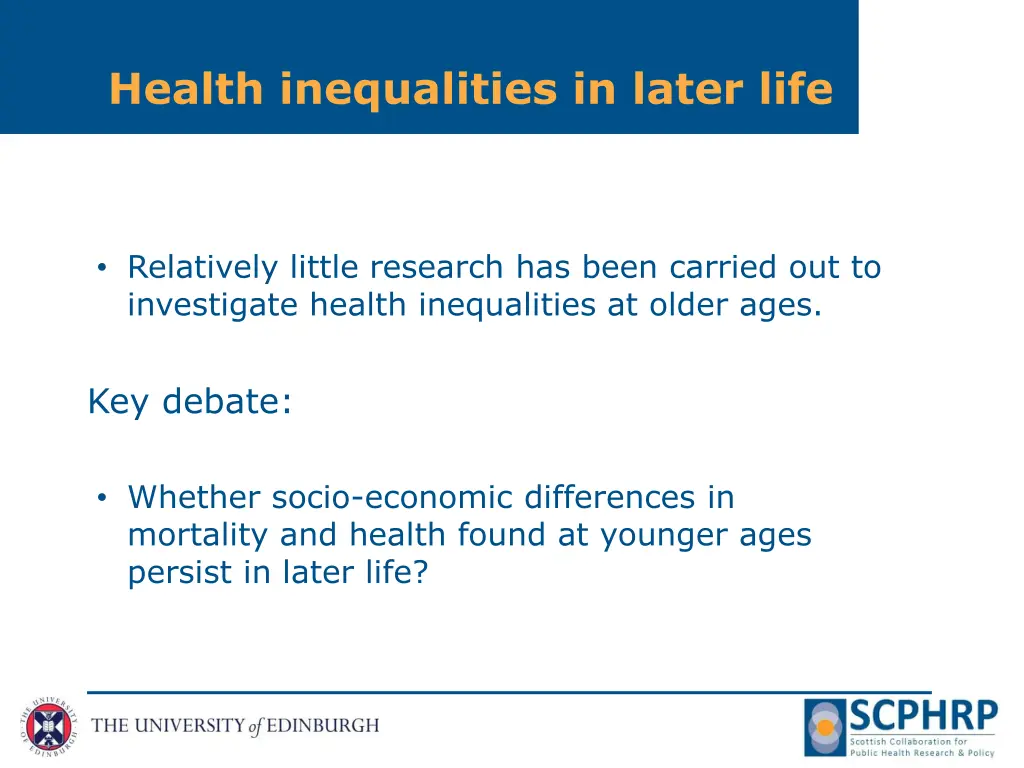 health inequalities in later life